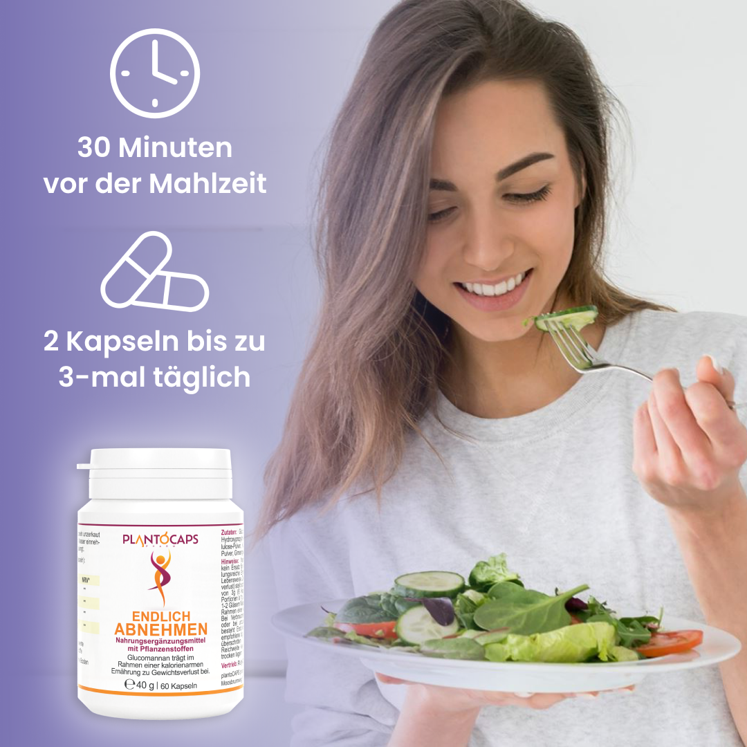 Produktabbildung plantoCAPS Endlich Abnehmen 60 Kapseln 1080x1080 creative_Einnahme