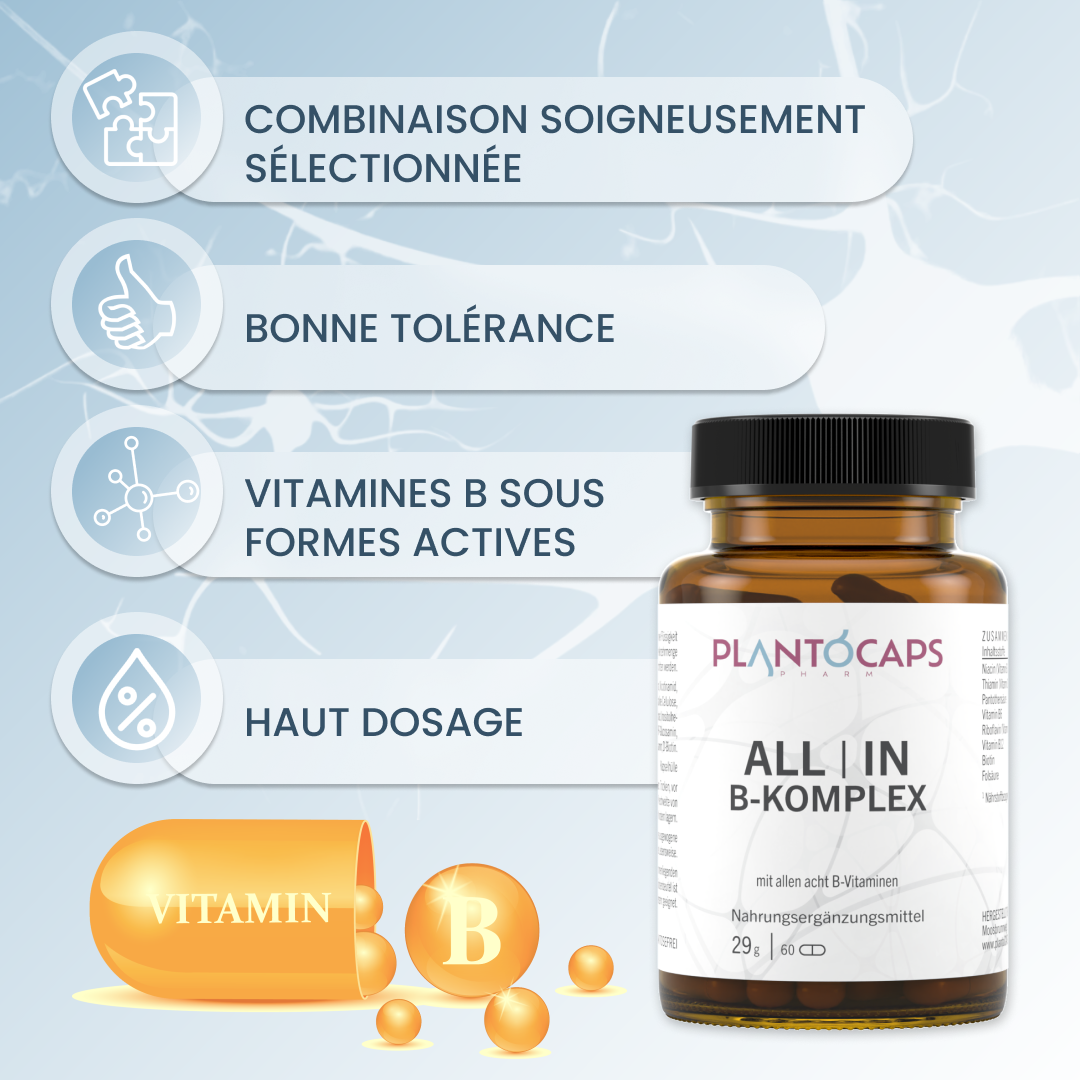 plantoCAPS ALL IN B-KOMPLEX Capsules 60 pcs - Benefits