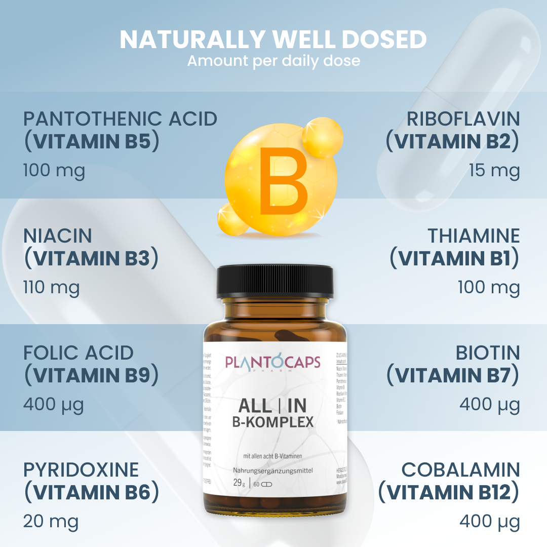plantoCAPS ALL IN B-KOMPLEX Capsules 60 pcs - Ingredients