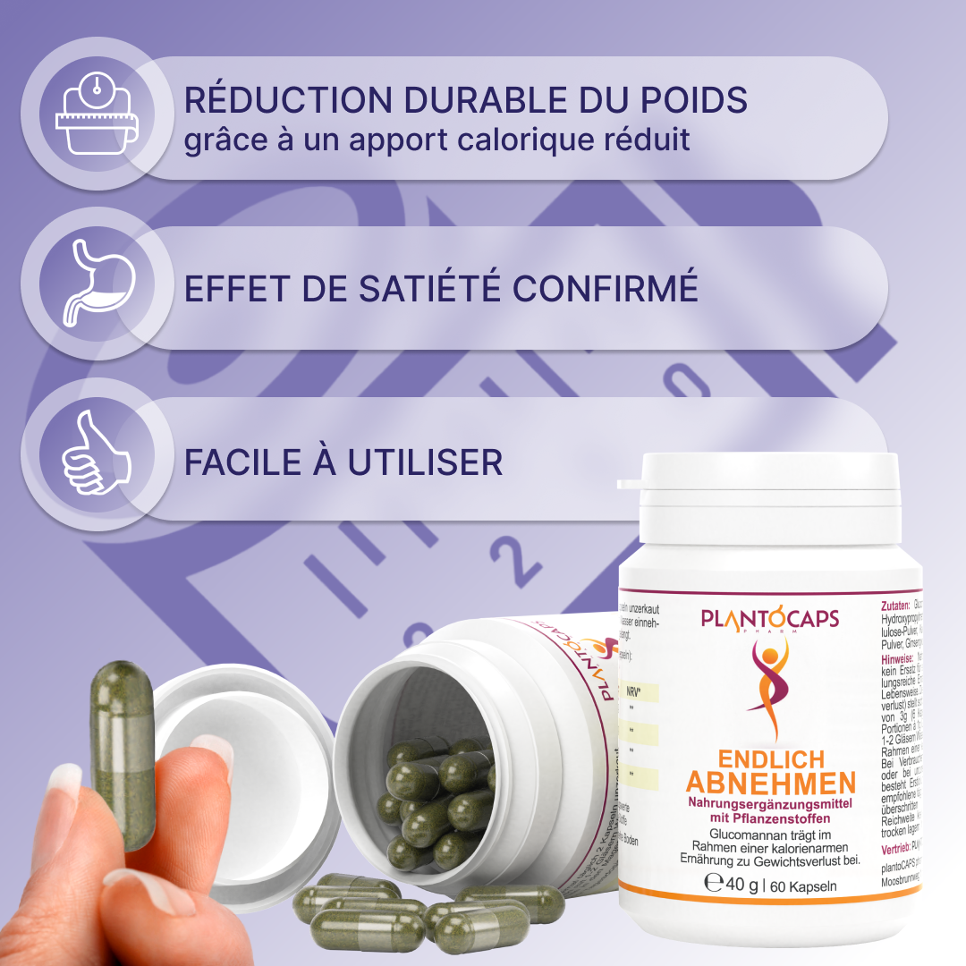 plantoCAPS ENDLICH ABNEHMEN Capsules 60 pcs - Avantages