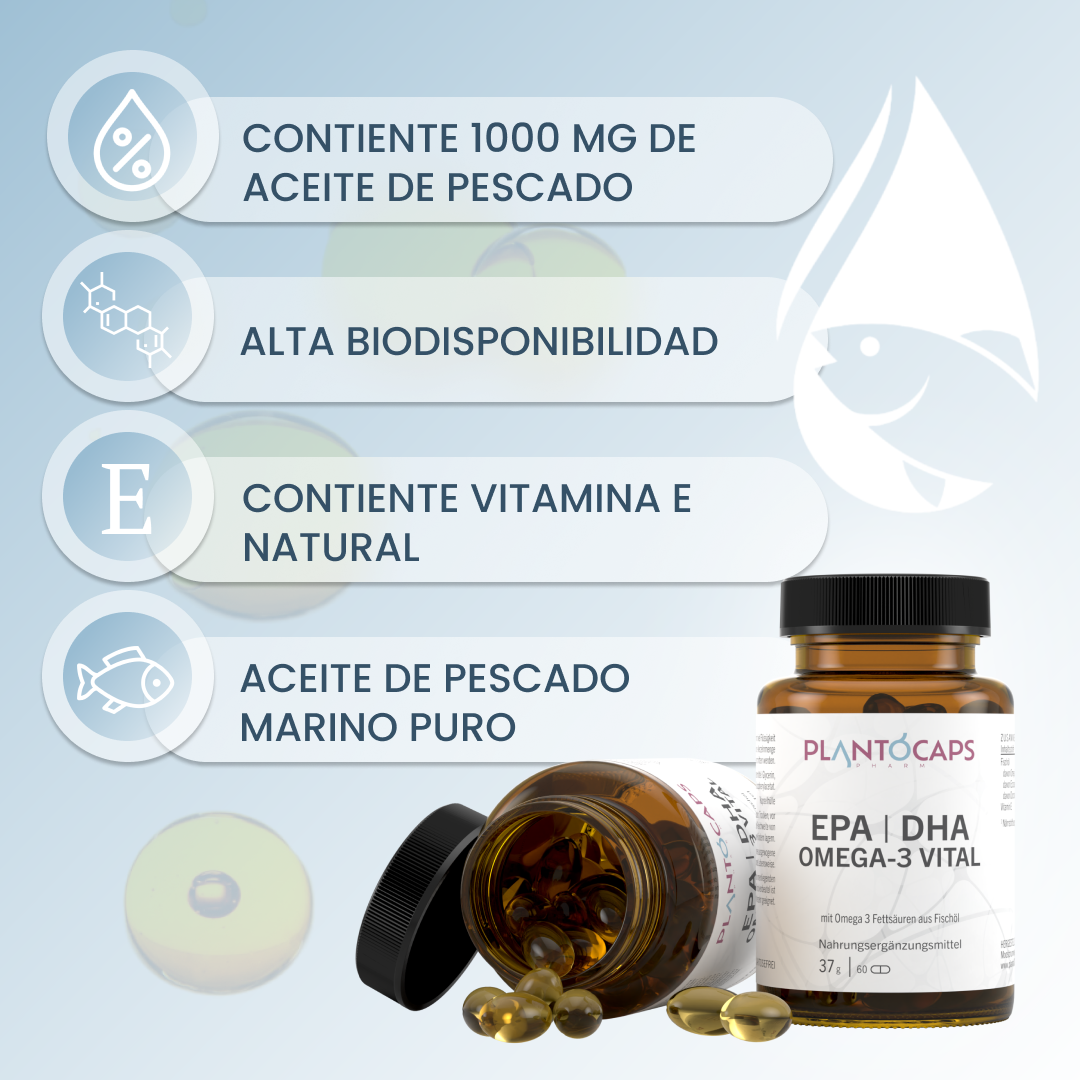 plantoCAPS EPA DHA OMEGA-3 VITAL Capsules 60 pcs - Benefits