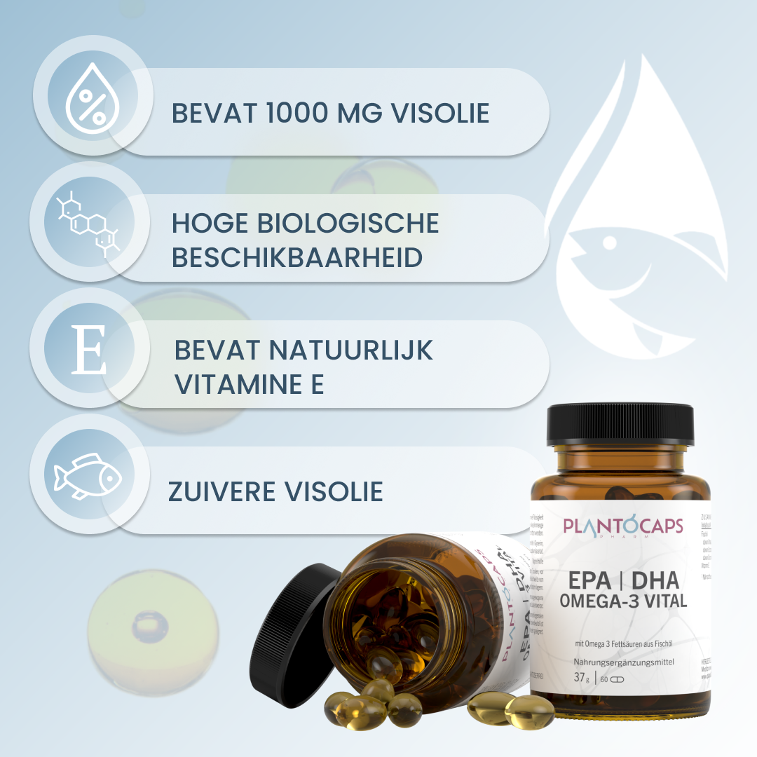 plantoCAPS EPA DHA OMEGA-3 VITAL Capsules 60 pcs - Benefits