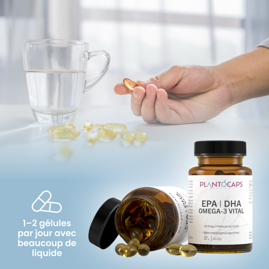 plantoCAPS EPA DHA OMEGA-3 VITAL Capsules 60 pcs - Intake