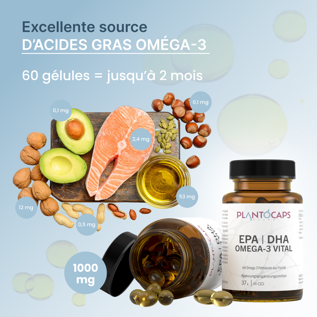 plantoCAPS EPA DHA OMEGA-3 VITAL Capsules 60 pcs - Product