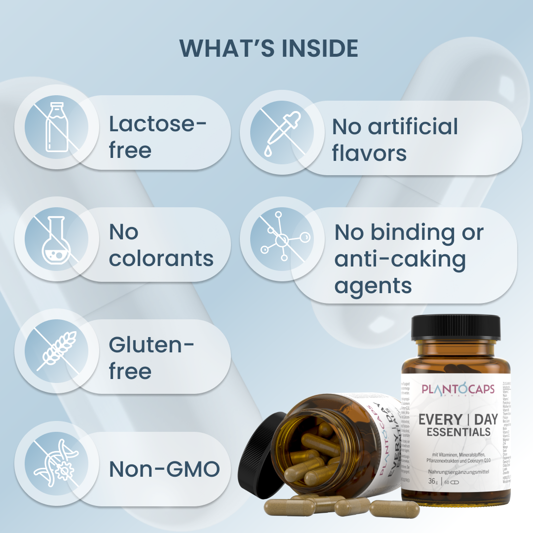 plantoCAPS EVERY DAY ESSENTIALS Capsules 60 pcs - What's Inside