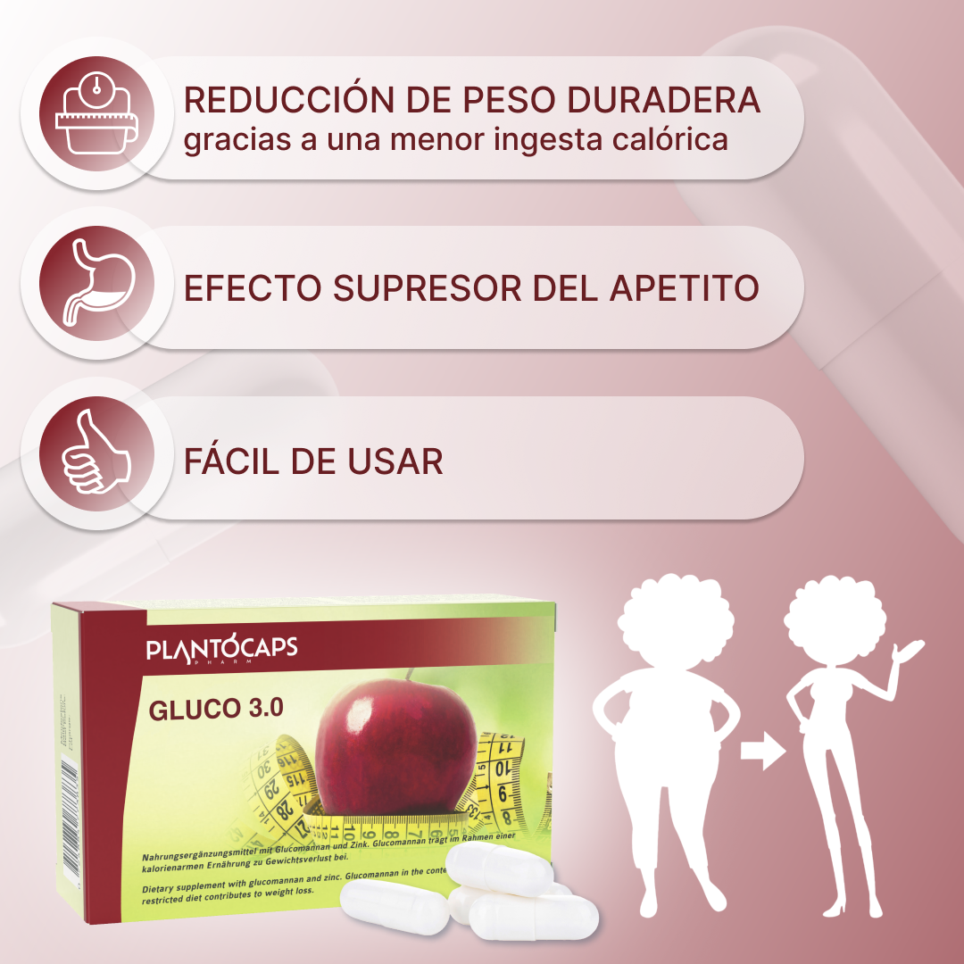 plantoCAPS GLUCO 3.0 Abnehmkapseln Capsules 60 pcs - Benefits