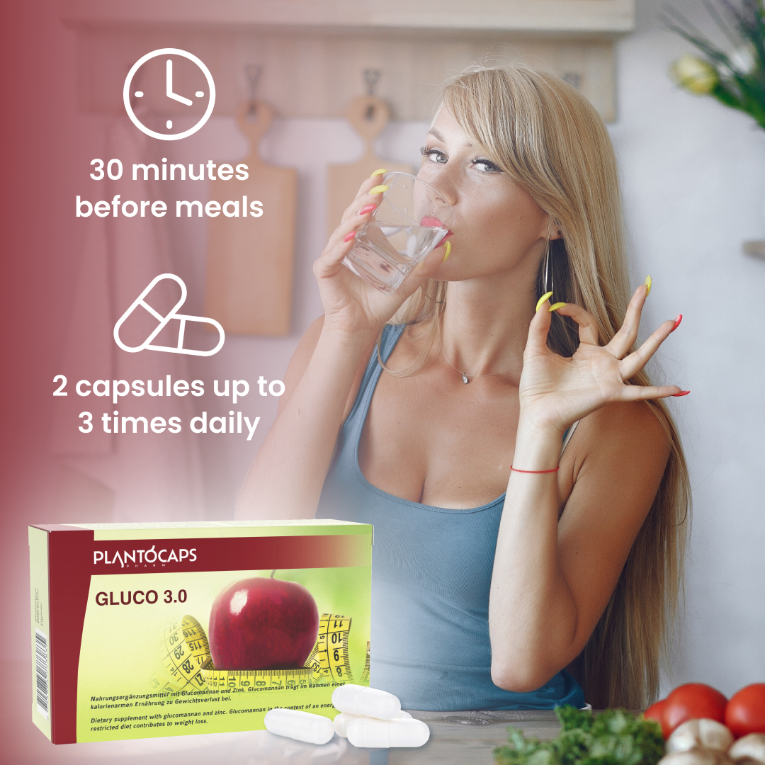 plantoCAPS GLUCO 3.0 Abnehmkapseln Capsules 60 pcs - Intake