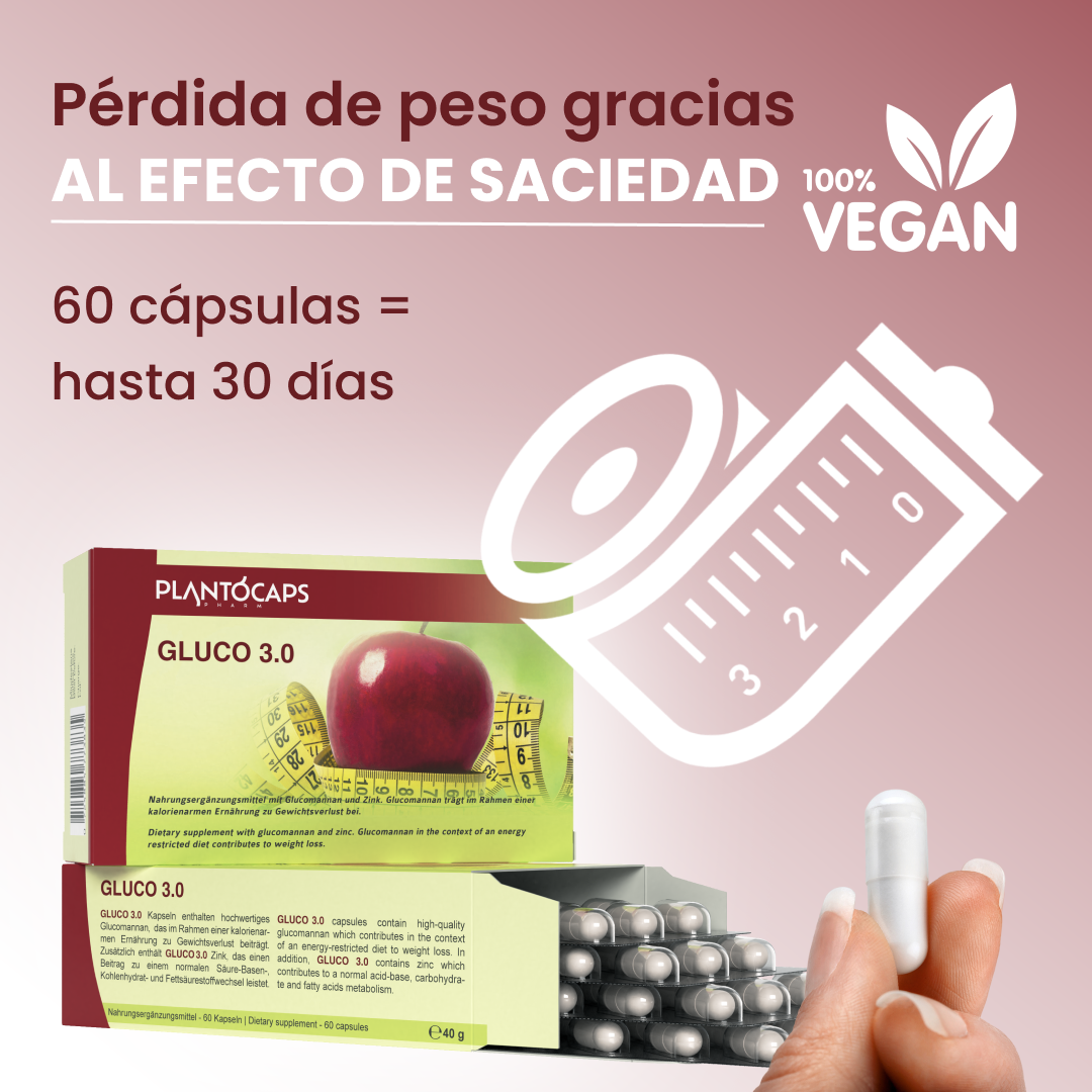 plantoCAPS GLUCO 3.0 Abnehmkapseln Capsules 60 pcs - Product