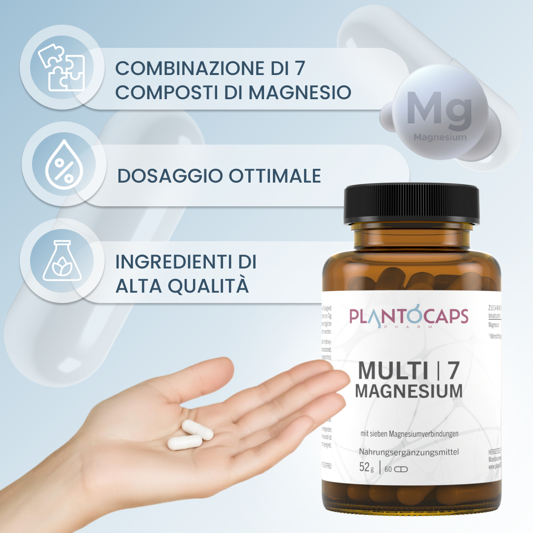plantoCAPS MULTI 7 MAGNESIUM Capsules 60 pcs - Benefits