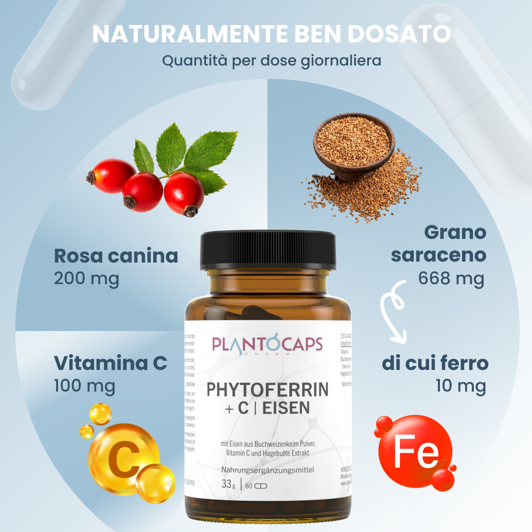 plantoCAPS PHYTOFERRIN +C EISEN Capsules 60 pcs - Ingredients