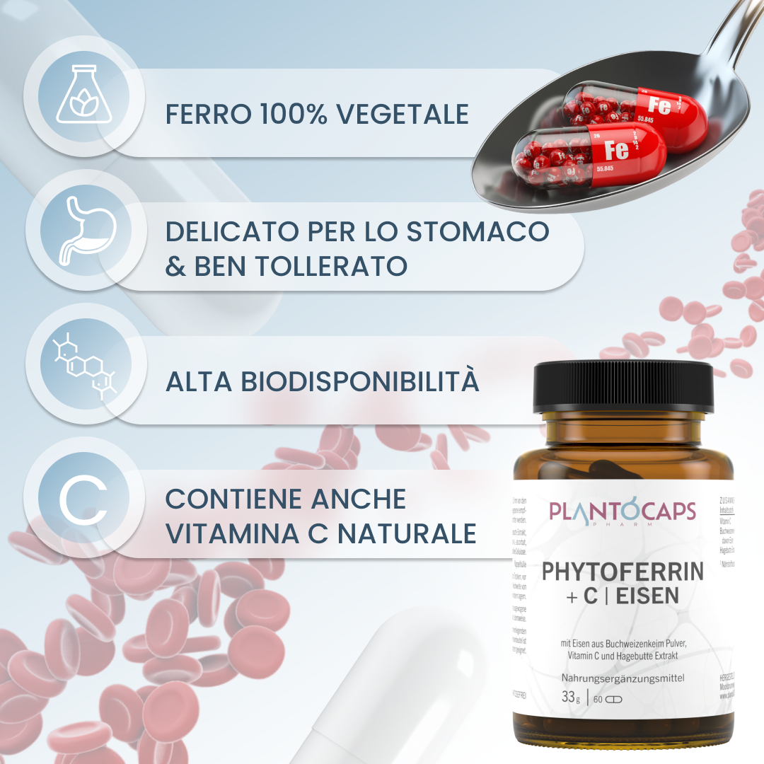 plantoCAPS PHYTOFERRIN +C EISEN Capsules 60 pcs - Benefits