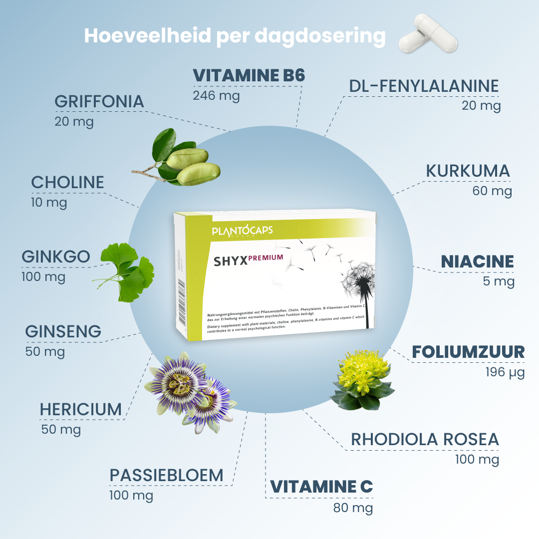 plantoCAPS shyX PREMIUM Capsules 60 pcs - Ingredients