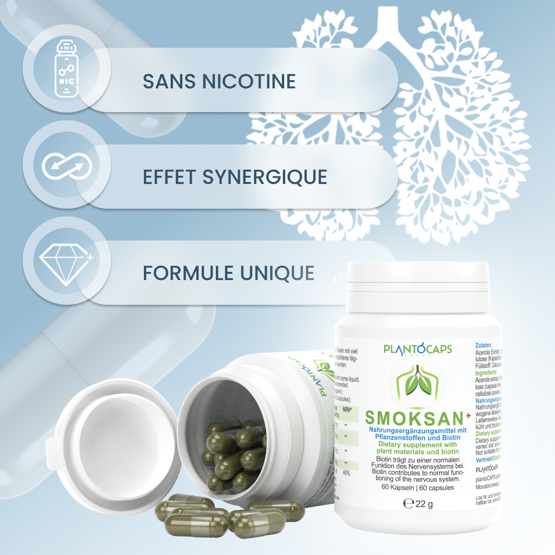plantoCAPS SMOKSAN+ Capsules 60 pcs - Benefits