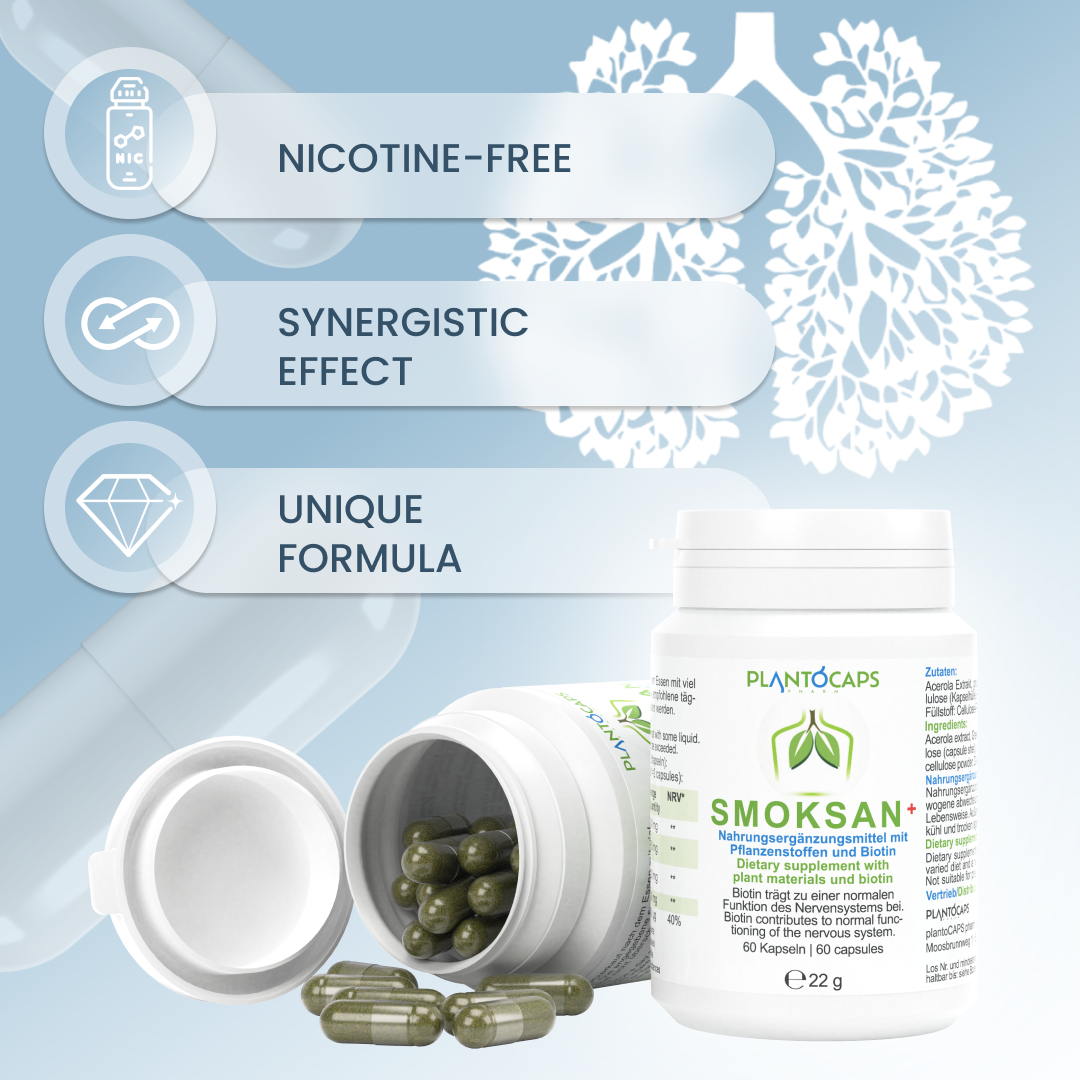 plantoCAPS SMOKSAN+ Capsules 60 pcs - Benefits