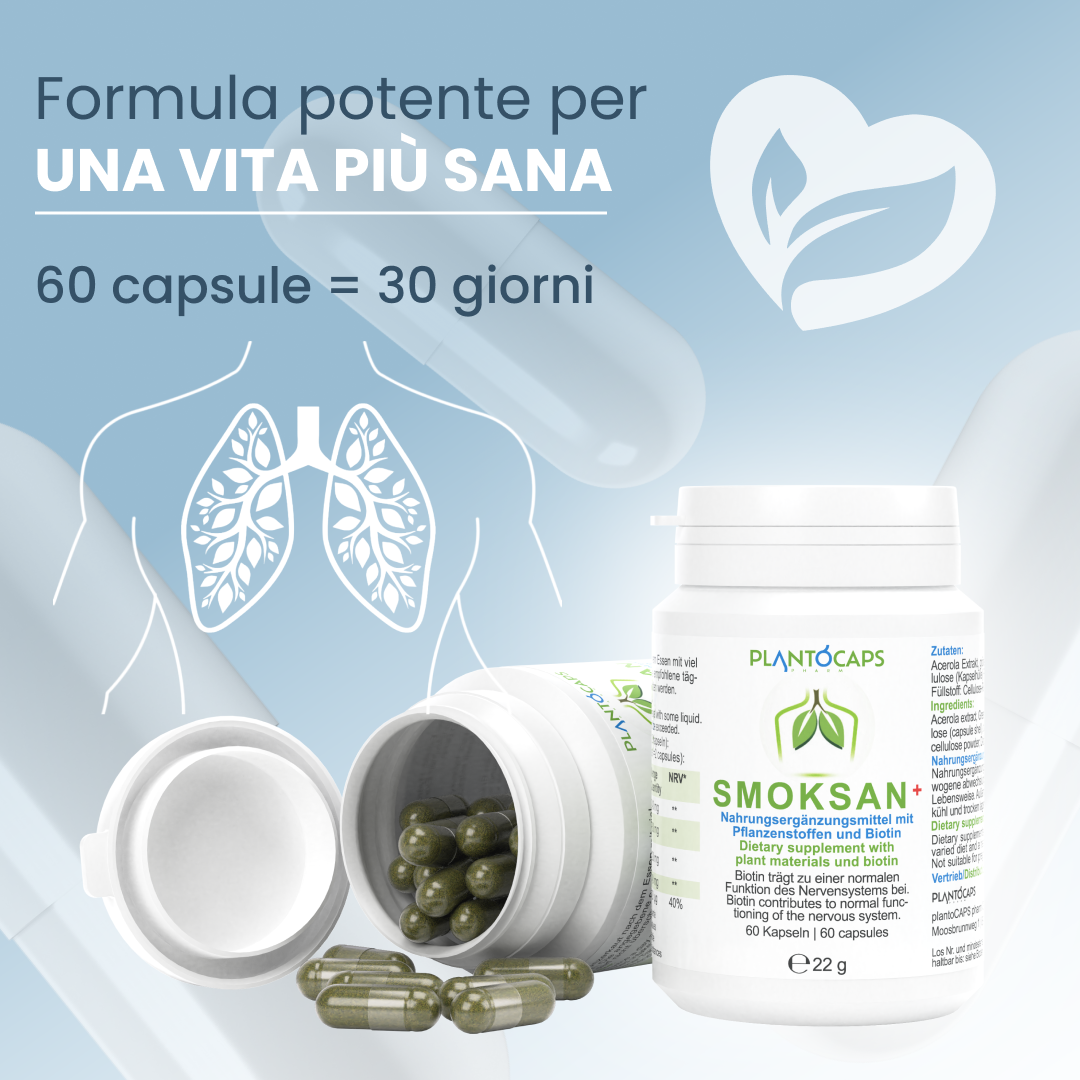 plantoCAPS SMOKSAN+ Capsules 60 pcs - Product