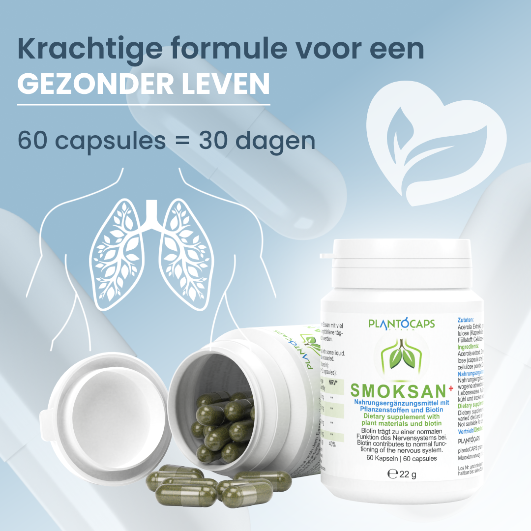 plantoCAPS SMOKSAN+ Capsules 60 pcs - Product