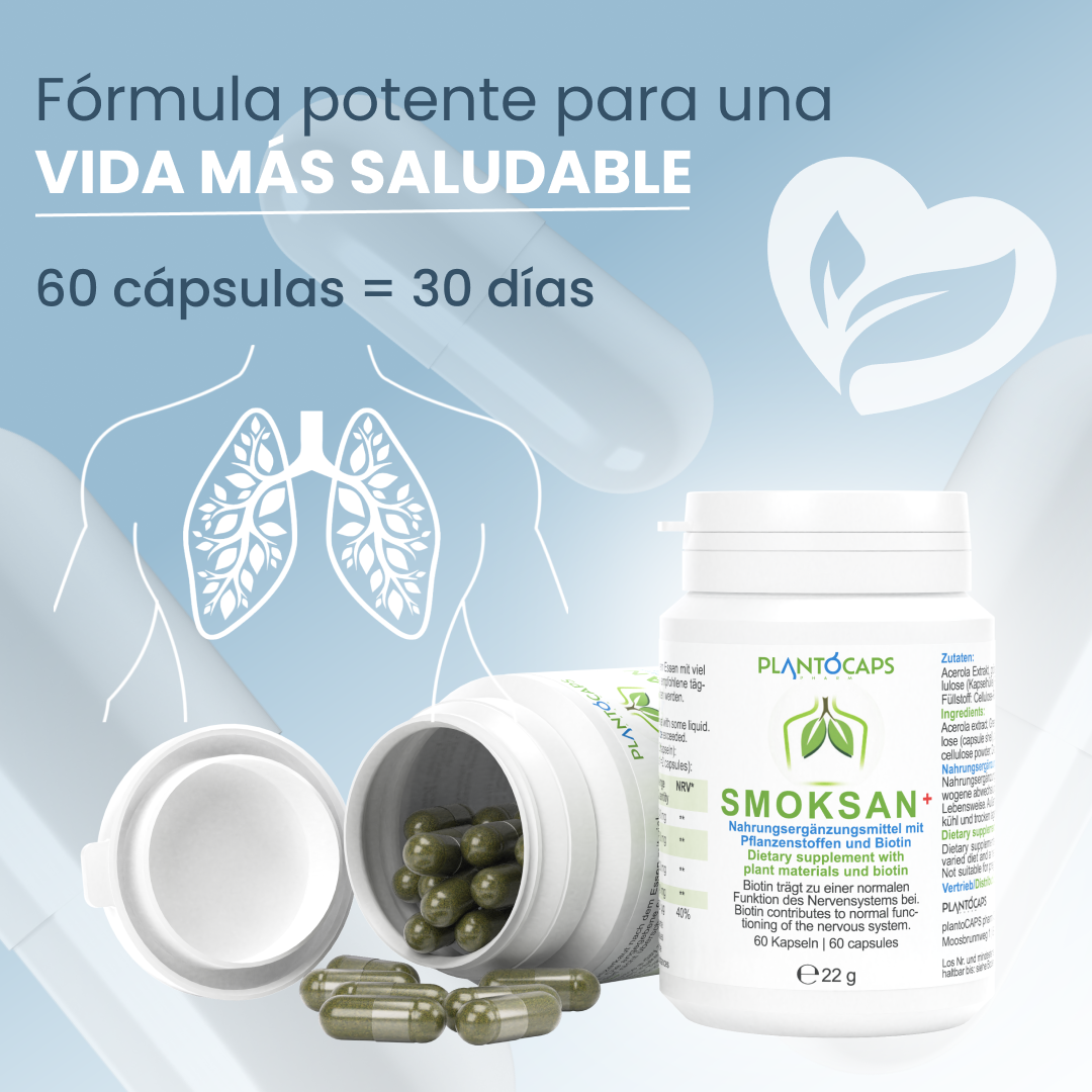 plantoCAPS SMOKSAN+ Capsules 60 pcs - Product
