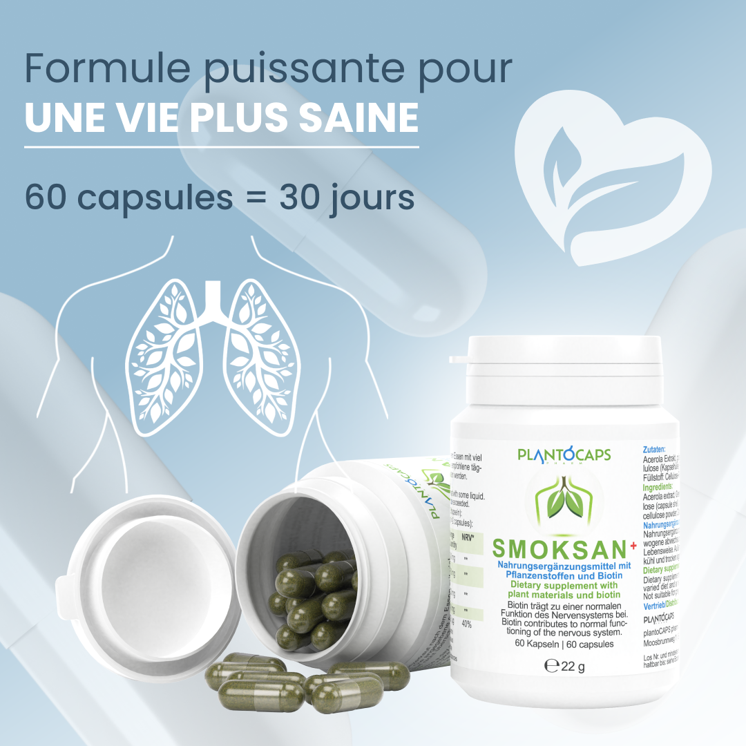plantoCAPS SMOKSAN+ Capsules 60 pcs - Product
