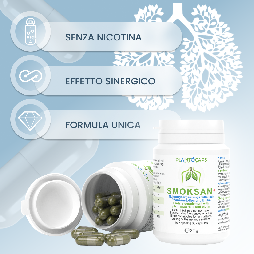 plantoCAPS SMOKSAN+ Capsules 60 pcs - Benefits