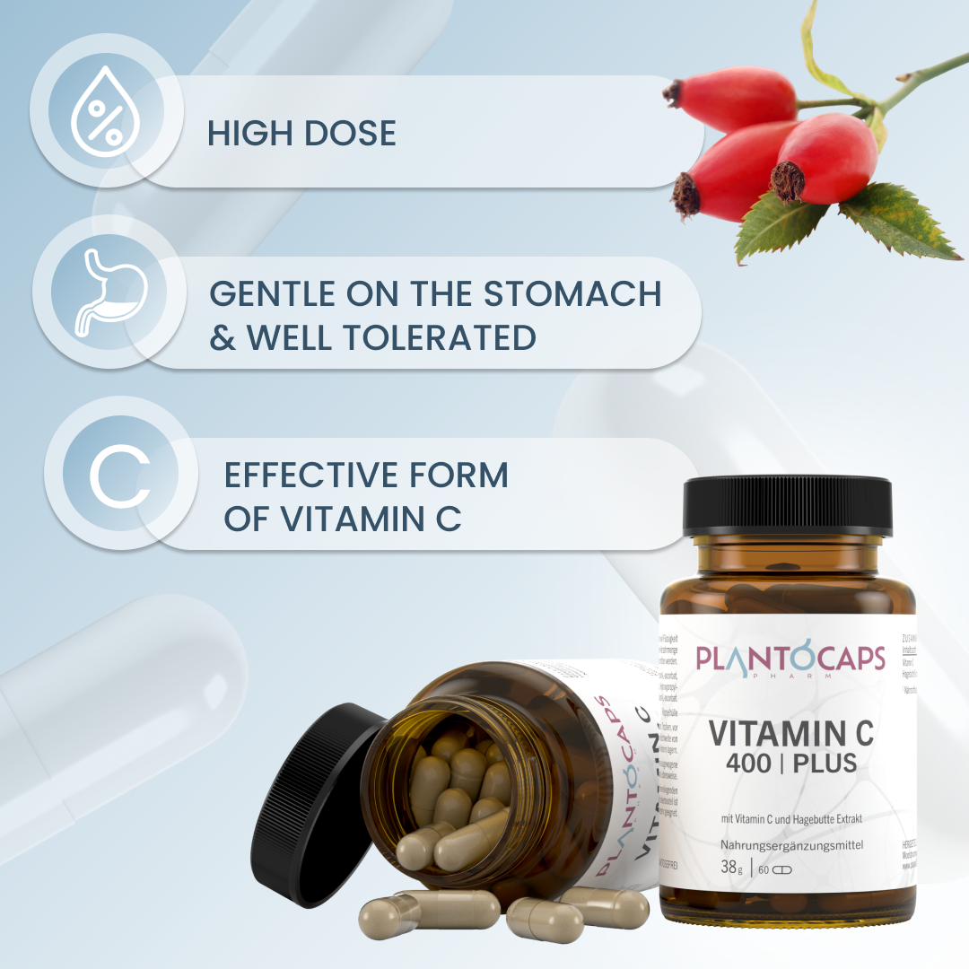 plantoCAPS VITAMIN C 400 PLUS Capsules 60 pcs - Benefits