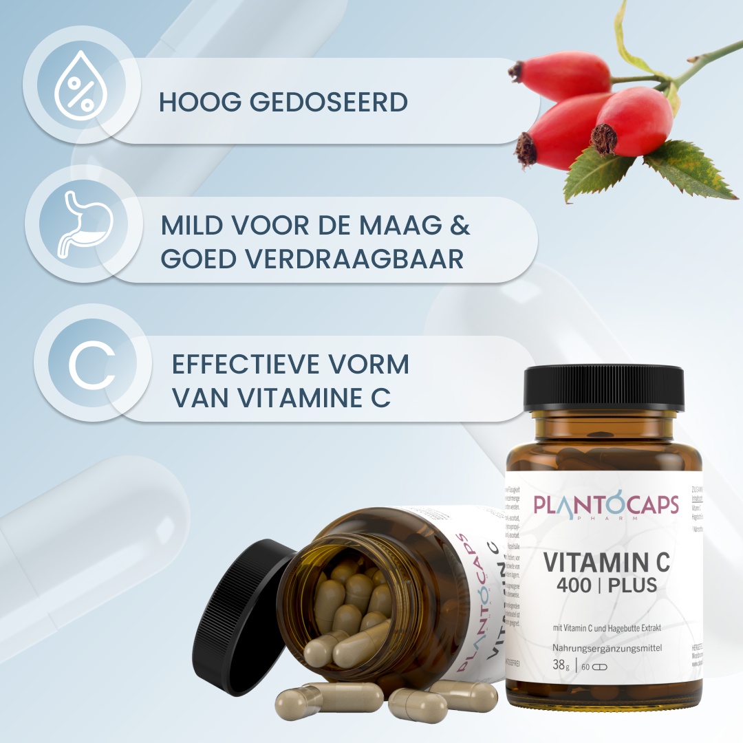 plantoCAPS VITAMIN C 400 PLUS Capsules 60 pcs - Benefits