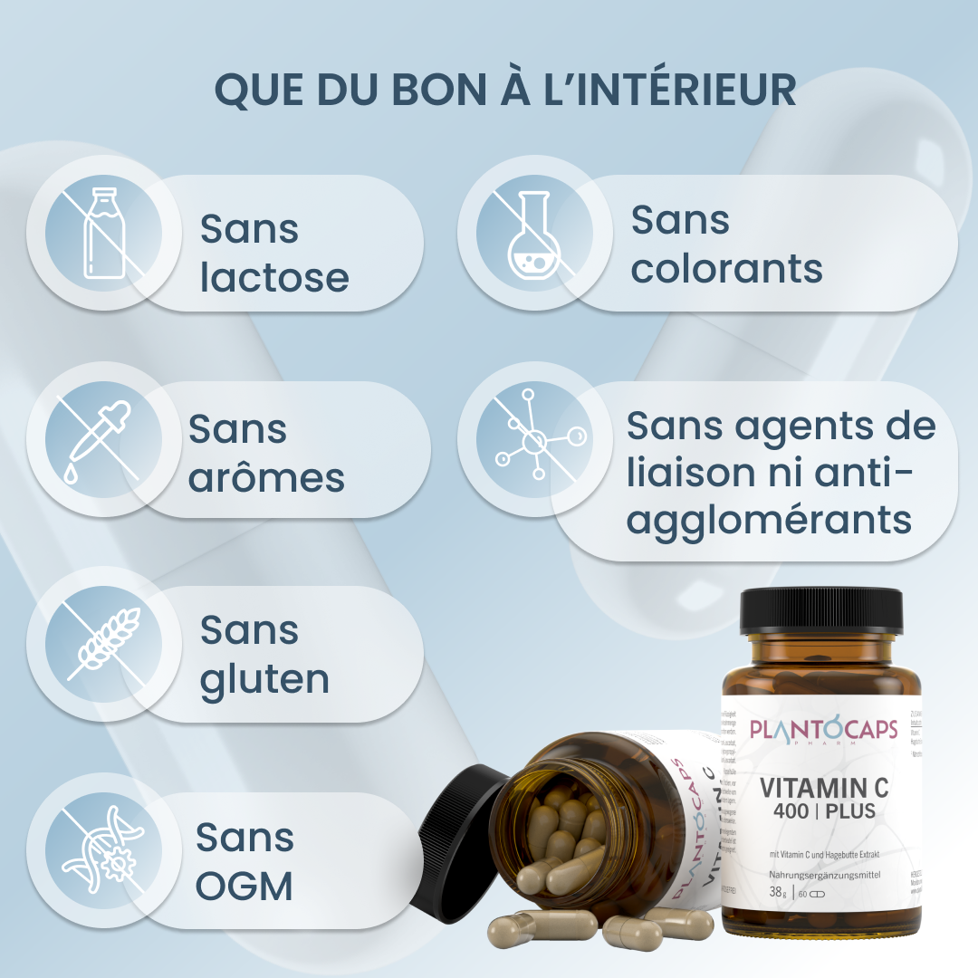 plantoCAPS VITAMIN C 400 PLUS Capsules 60 pcs - What's Inside