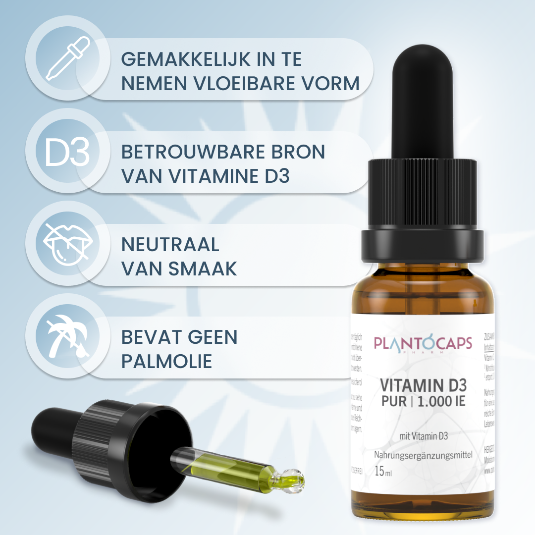 plantoCAPS VITAMIN D3 PUR 1.000 IE Drops 15 ml - Benefits