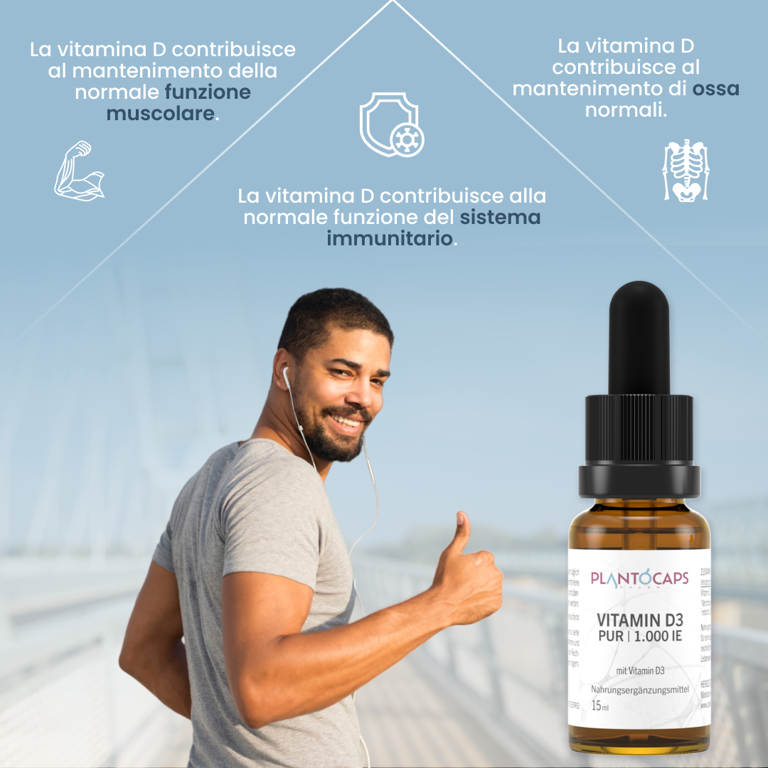plantoCAPS VITAMIN D3 PUR 1.000 IE Drops 15 ml - Features