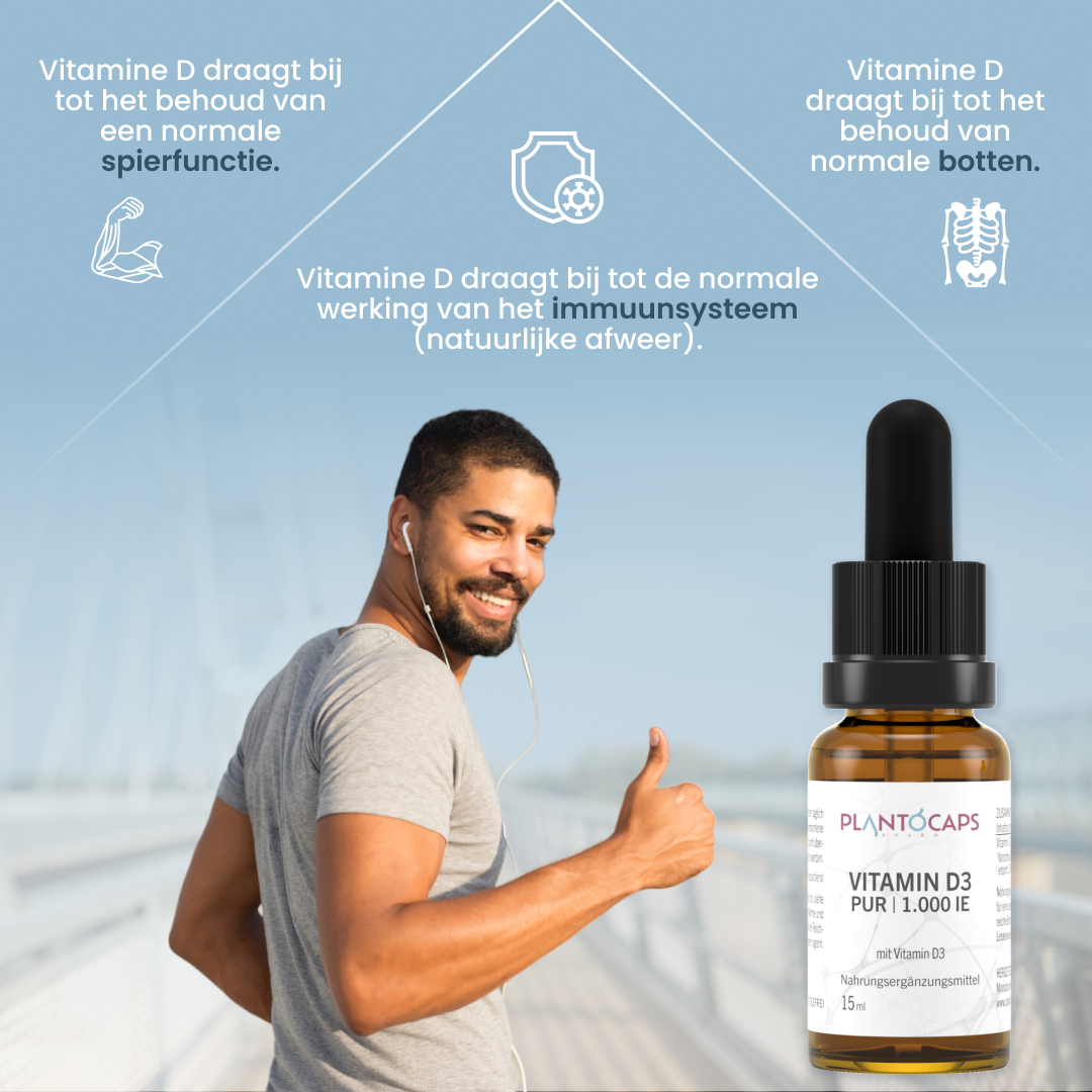plantoCAPS VITAMIN D3 PUR 1.000 IE Drops 15 ml - Features