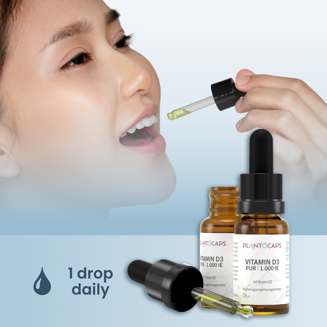 plantoCAPS VITAMIN D3 PUR 1.000 IE Drops 15 ml - Intake