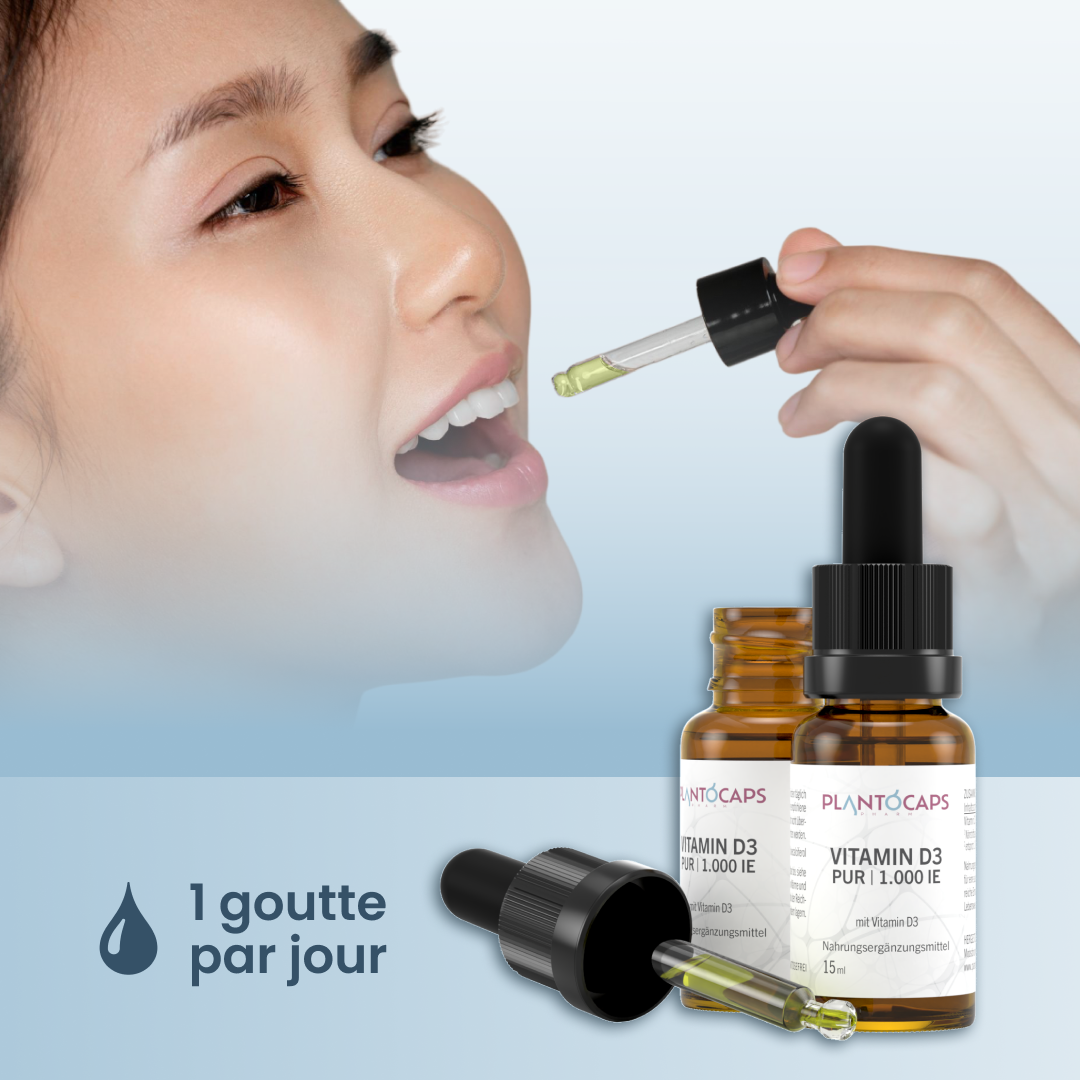 plantoCAPS VITAMIN D3 PUR 1.000 IE Drops 15 ml - Intake