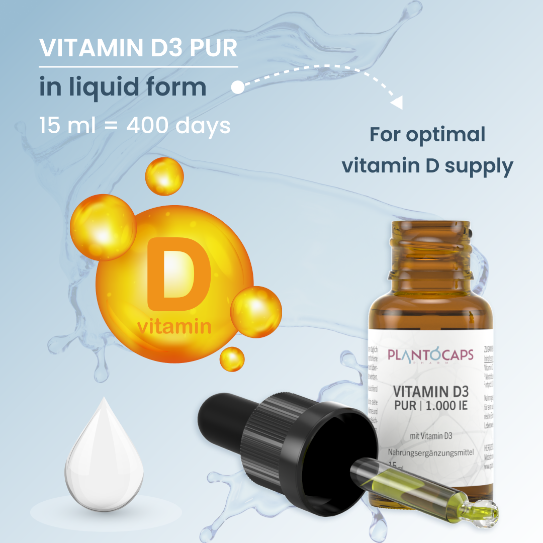plantoCAPS VITAMIN D3 PUR 1.000 IE Drops 15 ml - Product