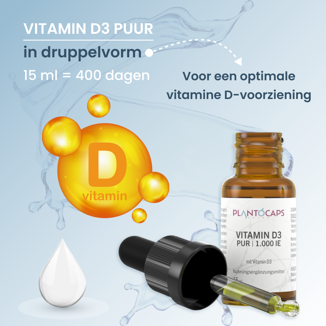 plantoCAPS VITAMIN D3 PUR 1.000 IE Drops 15 ml - Product