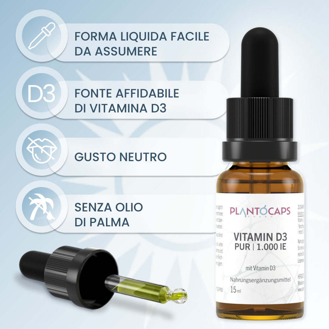 plantoCAPS VITAMIN D3 PUR 1.000 IE Drops 15 ml - Benefits