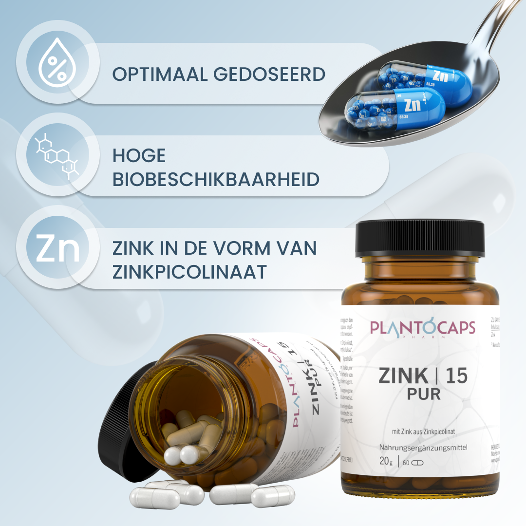 plantoCAPS ZINK 15 PUR Capsules 60 pcs - Benefits