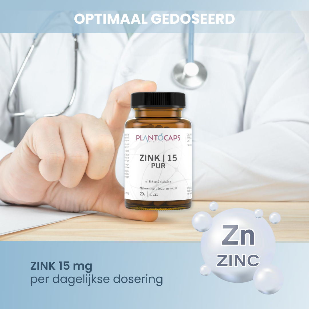 plantoCAPS ZINK 15 PUR Capsules 60 pcs - Features